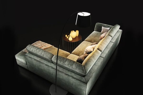 Sofa natuzzi Lilium转角沙发3D模型