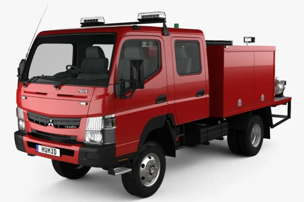 Mitsubishi Fuso Canter (FG) Wide Crew Cab 消防车 2016 3D模型